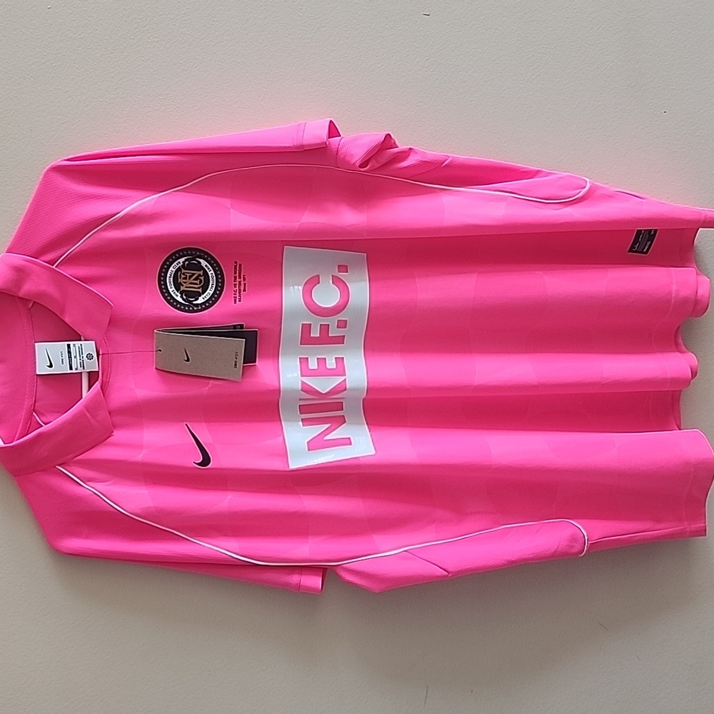 Nike FC Polo Shirt Men XL Hyper Pink Loose Dri-Fit Soccer Jersey Performance $68 - Picture 6 of 17